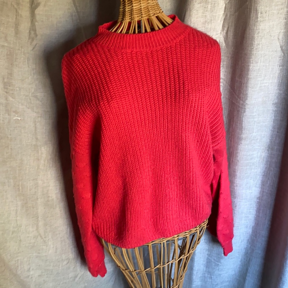 Hot coral sweater